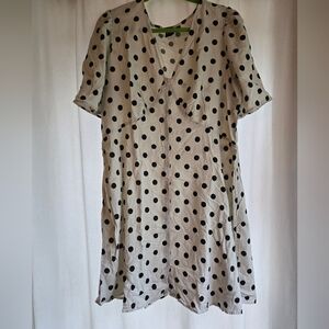 GAP XXL Tall Button-Down Polka-Dot Dress